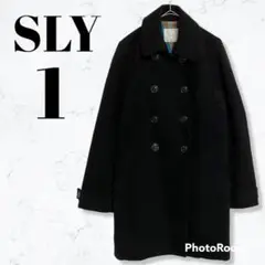 SLYスライ ピーコート◆ダブルボタンコート ブラック サイズ1◆T522