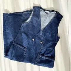 ZARA デニムノースリーブワンピース EUR S