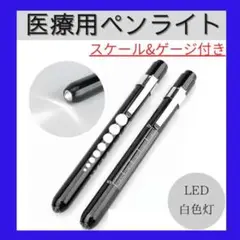 ペンライト ブラック ナース 看護師 ワンタッチ LEDライト 医療用ペンライト