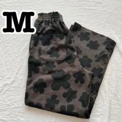 ニコアンド　ドライクシュイージーパンツ　スモークフラワー　美品　M