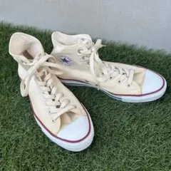 【27.5cm】コンバース オールスター ハイカット 生成り アイボリー系