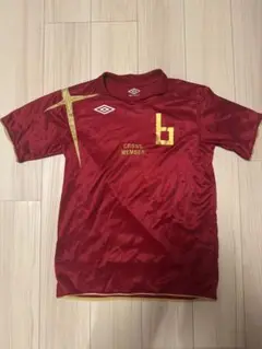 Umbro サッカーシャツ 赤 ゴールド 6 希少レア
