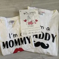 ペアTシャツ マタニティフォト I’m a MOMMY DADDY＋シールセット