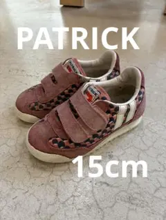 PATRICK ピンク ドット柄 ベルクロスニーカー