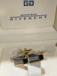 153 GIVENCHY ゴールド ブラック カフリンクス