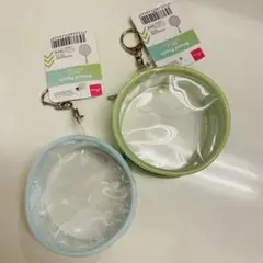 丸型ポーチ パープル ラウンドポーチ ぬい たまごっちパラダイス　ダイソー