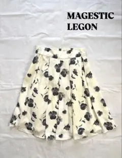 MAGESTIC LEGON 膝丈スカート F 花柄 オフィスカジュアル 裏地