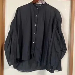 ミズイロインド　バックギャザーワイドシャツ