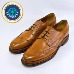 【美品】ジャンカルロモレリ 革靴 ウイングチップ 26 ブラウン系