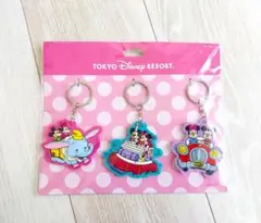 新品未開封　ディズニーリゾート　レトロシリーズ　ダンボ　キーチェーンセット