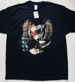 新品◆GILDAN ギルダン　鷹　星条旗　アニマル　半袖Tシャツ　鷲　サイズXL