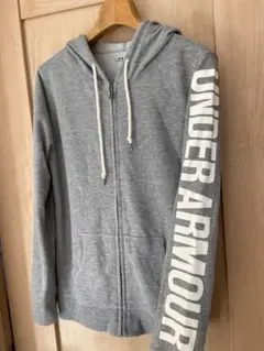 UNDER ARMOUR グレー フルジップ パーカー