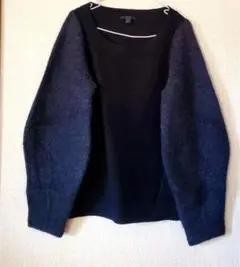 美品 COS コス cos ニット　セーター　異素材　トップス　グレー　ブラック