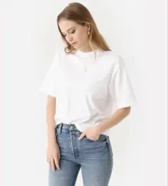 新品　Vince ビンス　ワイドスリーブT 白　コットンTシャツ　半袖