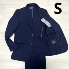 美品✨【ナノユニバース】ダメリーノ シアサッカー スーツ 花柄 ネイビー