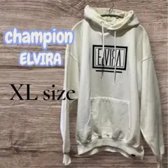 Champion × ELVIRA チャンピオン エルビラ コラボ パーカー 白