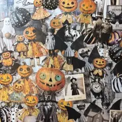 H3 ハロウィン 限定品 コラージュ素材 ジャンクジャーナル素材