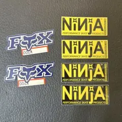 FOX & Ninja スケートボード ステッカー 7枚セット