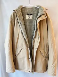 AIGLEベージュ ボアマウンテンパーカー