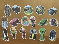 Minecraft ステッカーセットとポーチ