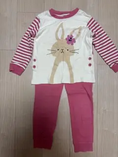 ウサギプリント パジャマ 110cm