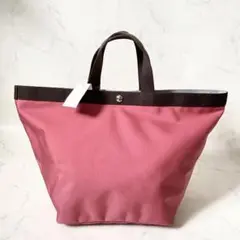 新品タグ付き♪ エルベシャプリエ Lサイズ 船形 トートバッグ ピンク ブラウン