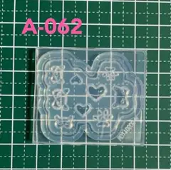 3Dネイルシリコンモールド ねこ　ハート　A-062