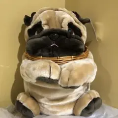 ベストエバー　パグ　ぬいぐるみ　収納　ゴミ箱　カゴ