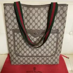 極 美品 GUCCI オールド グッチ シェリーライン トートバッグ 綺麗