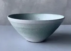 野口悦士 陶芸 緑白釉椀 茶碗 釉椀 椀 緑青 ボウル