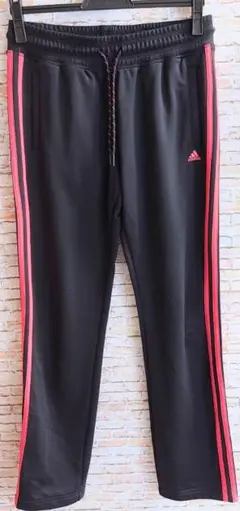 adidas アディダス　ジャージ　パンツ　ズボン　ブラック×ピンク　Lサイズ