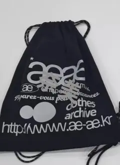新品 aeae メッシュロゴ ジムサック リュック ブラック A1