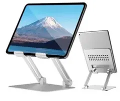 タブレット スタンド 折りたたみ式 ホルダー 高さ角度調整可能 アルミ製