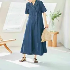 and myera ダブルボタンのデニムワンピース