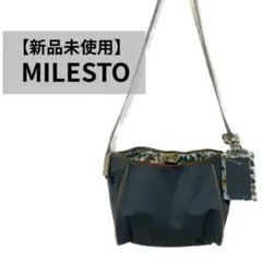 【新品未使用】MILESTO ショルダーバッグ サコッシュ 定期入れ付き 花柄