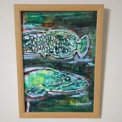 手描きアクリル画　八つ切サイズ一点もの