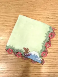 近沢レース 一富士二鷹三茄子 ハンカチ 【限定色】