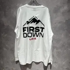 【送料無料】新品未使用 タグ付き FIRST DOWN プリント ロンＴ