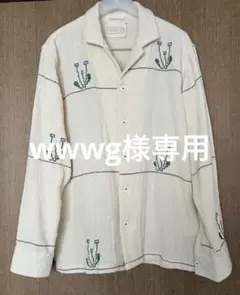 wwwg 　HARAGO ハラゴ　長袖　花柄　刺繍　シャツ HARAGO ハラゴ長袖花柄刺繍シャツ