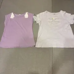 メゾピアノ a.v.v Tシャツ 二枚セット 160cm ラベンダー　パープル