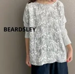 BEARDSLEY ★ フロント刺繍カットソー ストライプ 花柄