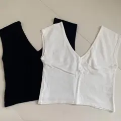 RESEXXY リゼクシー Vネックノースリーブ カットソー トップス セット