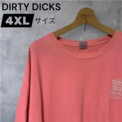 【ビッグサイズ】 4XLサイズ DIRTY-D Tシャツ ピンク90S好きに！
