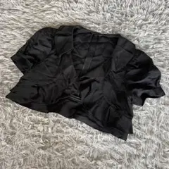 TO BE CHIC トゥービーシック　コットン・シルクフリルボレロカーディガン