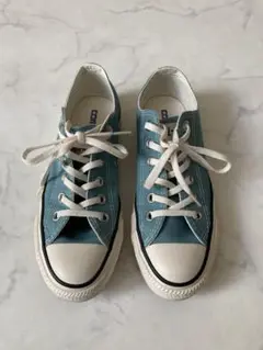 【美品】CONVERSE ALL STAR 水色ローカット スニーカー24センチ