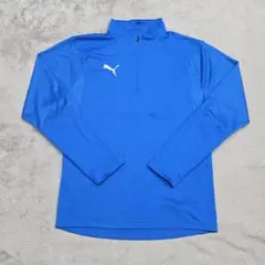 PUMA　プーマ　プラクティスシャツ　ハーフジップ　L　ブルー　長袖