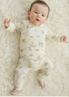 konny 12M Newborn バンブーボディスーツ&レギンスセット　ミモザ