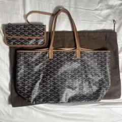 GOYARD サンルイ PM ブラウン ブラック トートバッグ