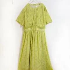 フェリシモ　ワンピース　イデット　イエロー　花柄　ロング　華やか