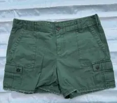 GAP フレイデッドカーゴショーツ 04 オリーブグリーン